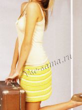 Меланжевая юбка в желтых тонах, фото