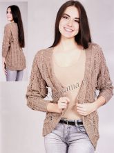 Бежевый кардиган, фото модели