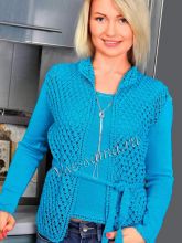 Кардиган и топ бирюзового цвета, фото