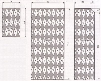 Схема для вязания кардигана