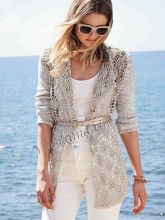 Кардиган с ажурными узорами, фото