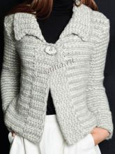 Полосатый жакет грубой вязки, фото