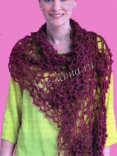 Ажурная шаль из квадратов, фото