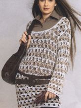 Ажурная туника из ленточной пряжи, фото