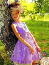 Ажурное сиреневое платье, фото