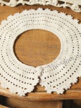 Белый хлопоквый воротничок крючком, фото