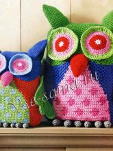 Большая и маленькая подушки "Сова", фото