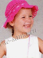 Детская малиновая шляпка, фото