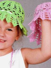 Детская розовая панамка, фото