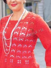 Джемпер с ажурной баской, фото