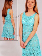 Голубое цветочное платье, фото