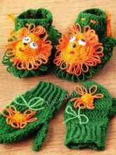 Комплект носочки и варежки - Лето, фото