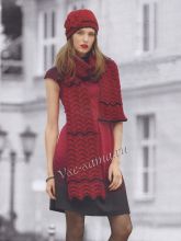 Комплект спицами: палантин и шапка, фото