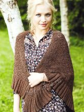 Кружевная шаль коричневого цвета, фото