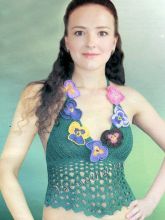 Модный топ с цветами, фото