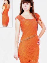 Платье хлопковое оранжевого цвета, фото