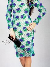 Платье в сеточку с цветами, фото