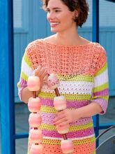 Полосатый пуловер для настоящих мастериц, фото