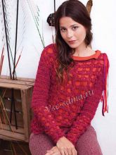 Пуловер - прекрасный красный, фото