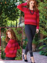 Пуловер крючком - от вишни до малины, фото