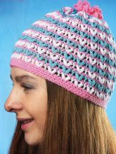 Розово-бело-голубая шапочка, фото