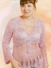 Розовый жакет с ажурным низом? фото