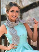 Шарф из круглых ажурных мотивов, фото