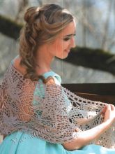 Шарф из мотивов - легкий ажур, фото