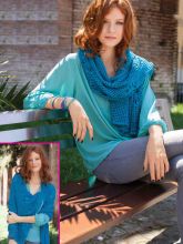 Шарф-палантин крючком, фото