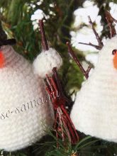 Снеговичек и снеговик с метлой, фото