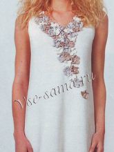 Взрослое платье с декором из цветов, фото