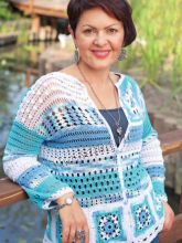 Жакет ажурный из остатков, фото