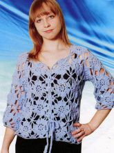 Жакет со шнуровкой крючком, фото