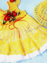 Желтенькое детское платьице, фото