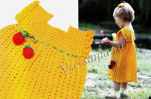 Желтое детское платьице, фото 2