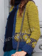 Зимний комплект: жакет, шапка и сумка, фото