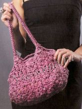 Ажурная сумка крючком меланж