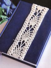 Ажурный декор крючком для ежедневника