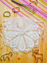 Ажурный фартук крючком