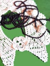 Ажурный воротничок крючком с цветком