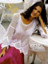 Ажурный полупрозрачный пуловер