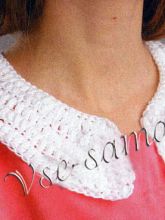 Белый воротничок крючком