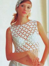 Белый топ и шапочка