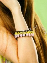 Браслет вязаный - Цветы