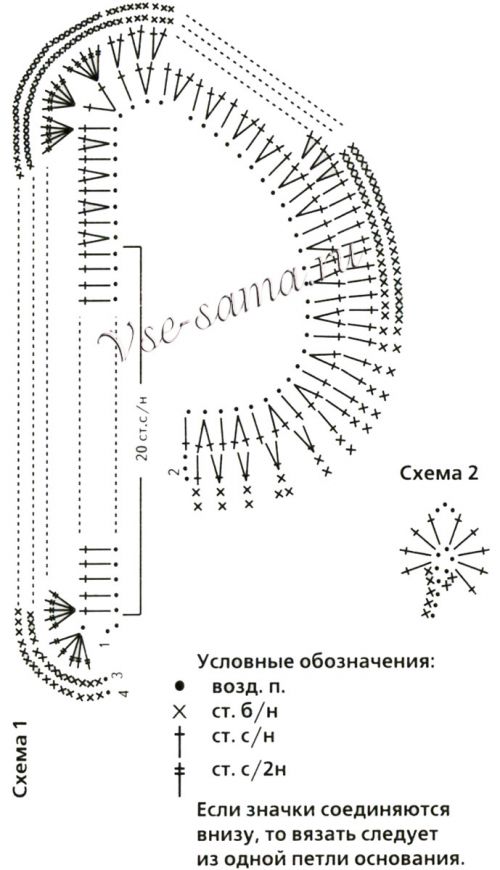 Схема для вязания бус