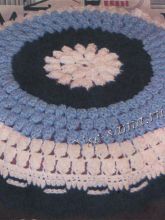 Чехол для пуфа крючком