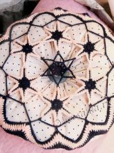 Чехол на подушку из цветов крючком