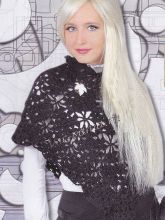 Черная накидка крючком