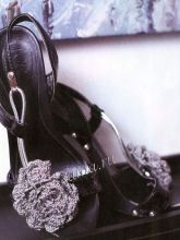 Декор для босоножек - серебряные цветы, фото