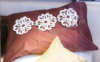 Декор для подушки ажурные круги, фото